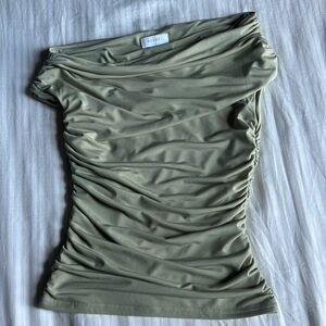 Meshki - Ruched Off-Shoulder Top